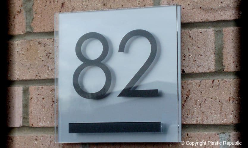 Cayman house number plaque Silver T1